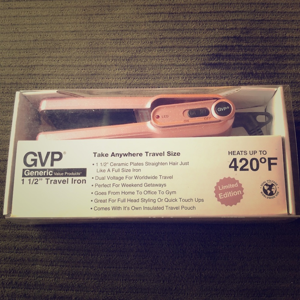 GVP travel size flat iron